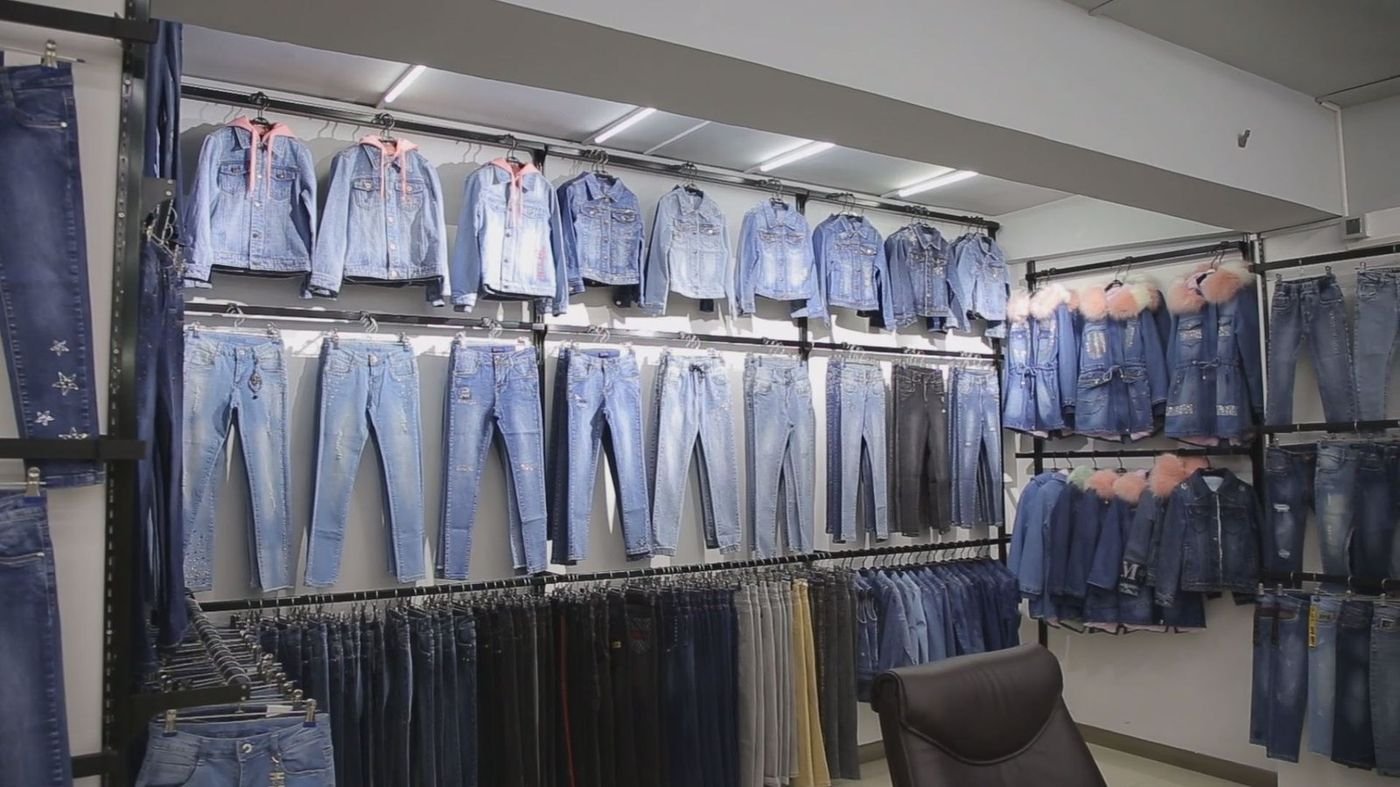 Denim wall